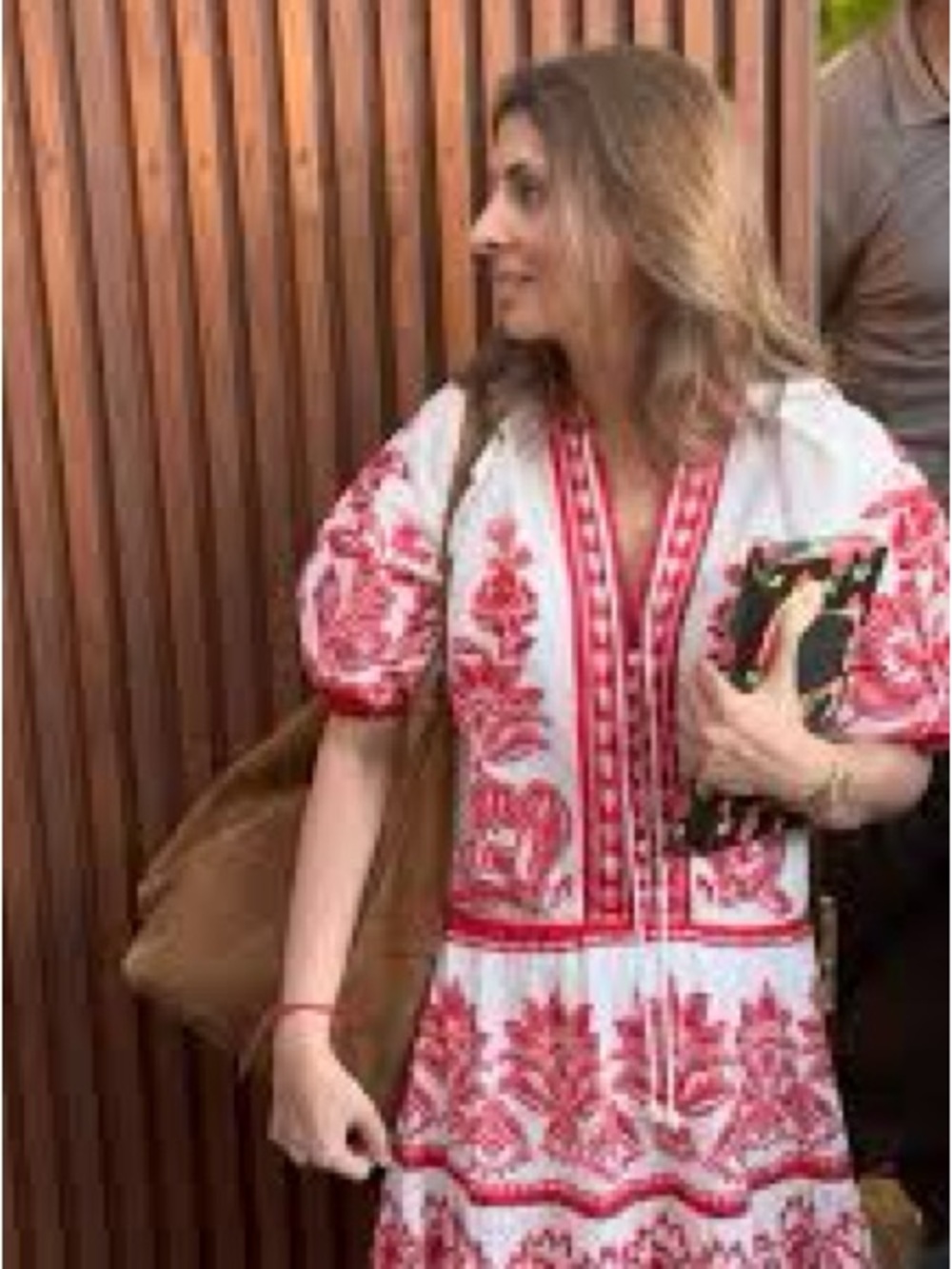 FARM Rio Ivory Maxi Dress with Red Folk Embroidery - Picture 6 of 7
